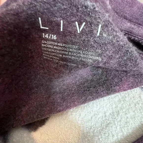 Livi Active purple tie dye sweatshirt size 14/16 - Picture 8 of 8